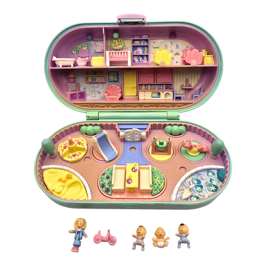 Polly Pocket Vintage Segunda Mano Stamping Nursery. Decoloración interior y en bisagra