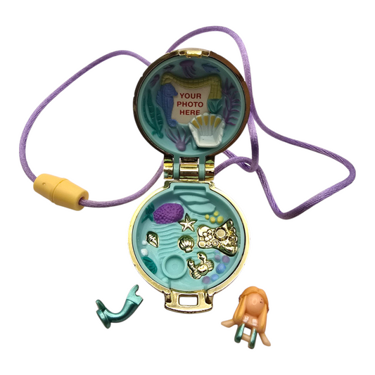 Polly Pocket Vintage (bisagra de Sirena rota Y sin carita) Segunda mano Seashine Mermaid locket