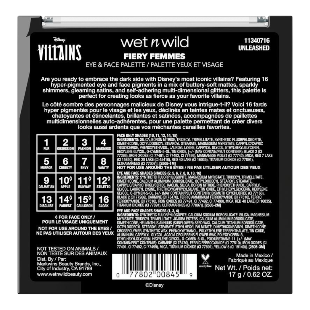 ⚠️ PREVENTA Maquillaje Disney Villains Paleta de Sombras Unleashed