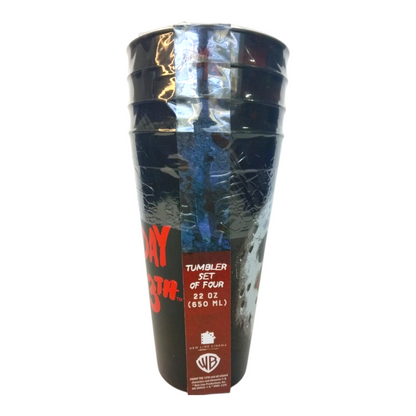 Set de 4 vasos de plástico Michael Myers Friday 13th Horror Halloween 650 ml