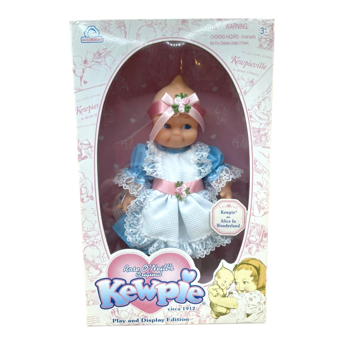 Kewpie Baby Vintage Año 1999 Goldberger Rose o'Neill Alice in Wonderland 19 cms aprox