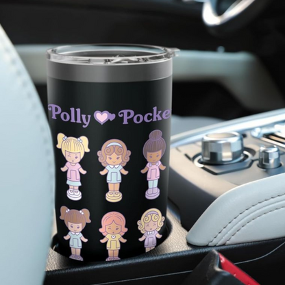 Vaso acero Polly Pocket con tapa aislado 20 oz