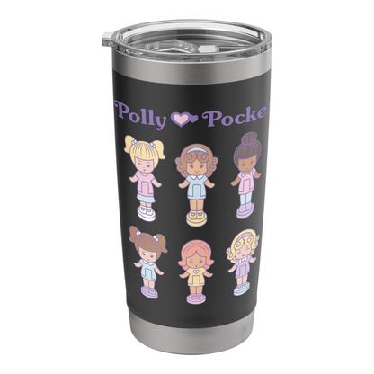 Vaso acero Polly Pocket con tapa aislado 20 oz