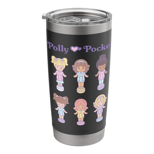 Vaso acero Polly Pocket con tapa aislado 20 oz