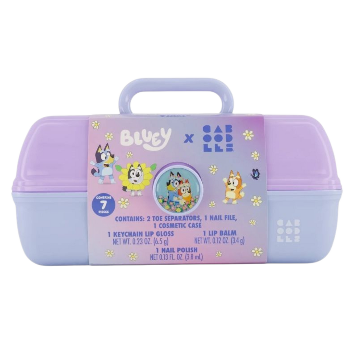 ✨ Caboodles grande con maquillaje Bluey Lila (7 piezas incluidas)