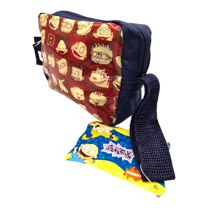 Wristlet bolsita vintage Rugrats con charol azul