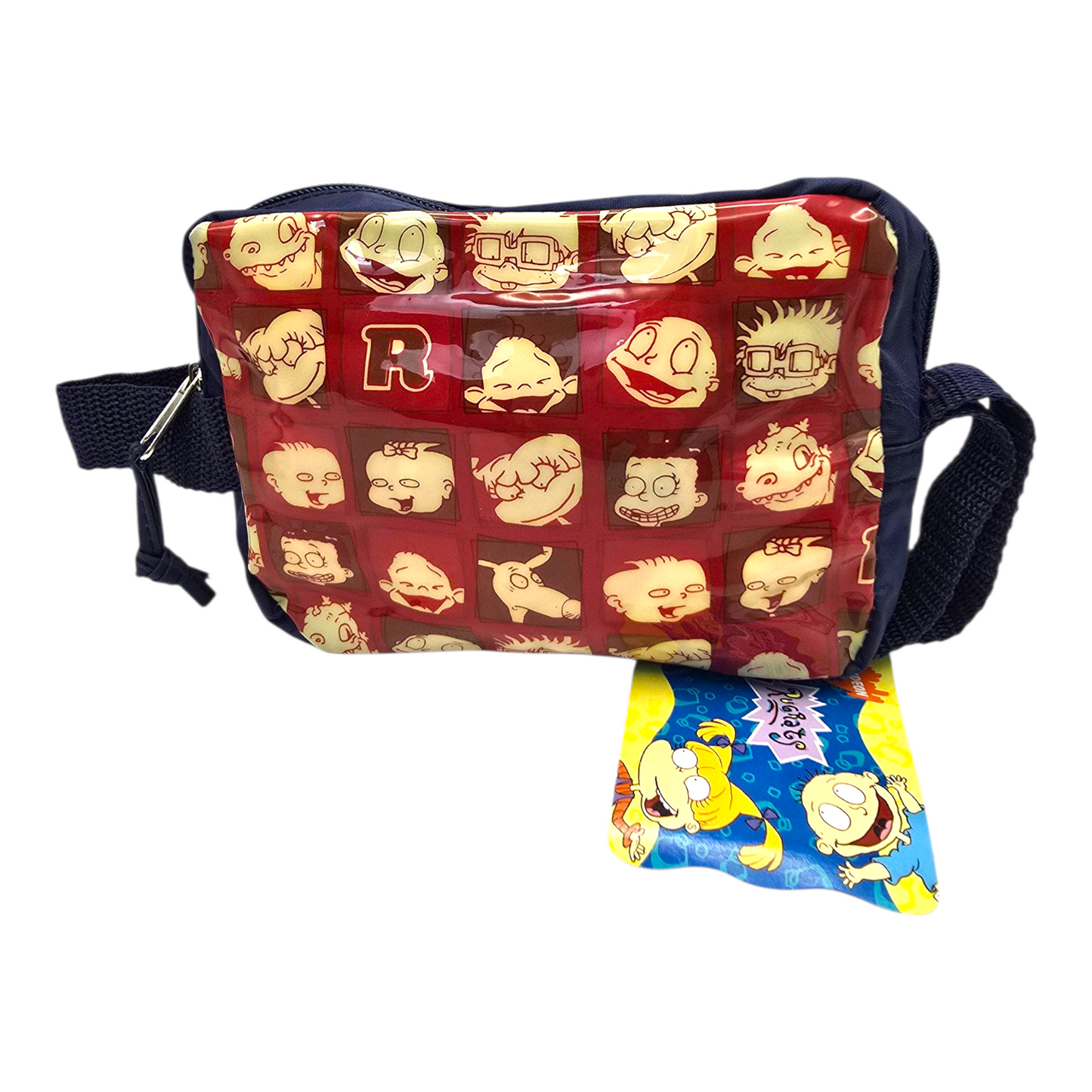 Wristlet bolsita vintage Rugrats con charol azul
