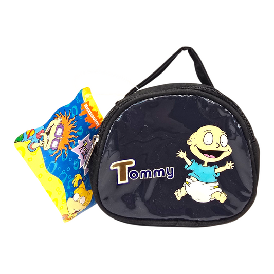 Monedero tipo bolsita vintage Rugrats con charol azul marino Tommy