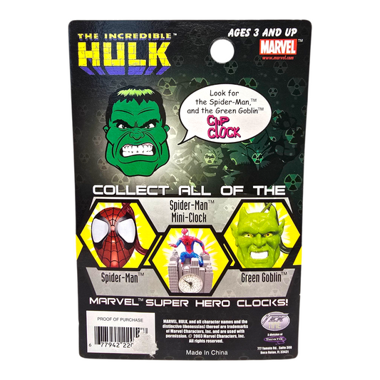 Llavero con reloj digital Vintage Hulk clip (probablemente necesitará batería Nueva. Tiene muchos años)