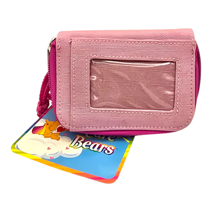 Cartera Monedero Vintage Care bears año 2003 Ositos cariñositos Rosa (Estampado agrietado cuarteado por edad)