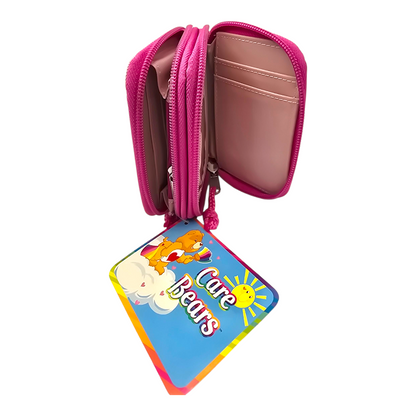 Cartera Monedero Vintage Care bears año 2003 Ositos cariñositos Rosa (Estampado agrietado cuarteado por edad)