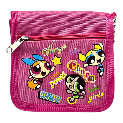 Crossbody Cartera Monedero Vintage Powerpuff girls Chicas super poderosas bolsita rosa