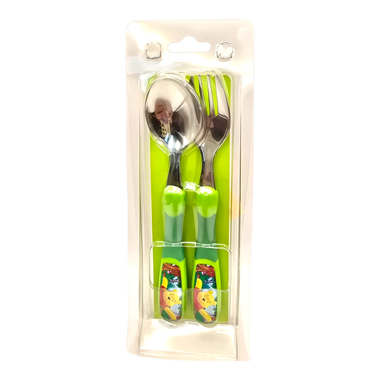 Set de cubiertos vintage Pooh verde