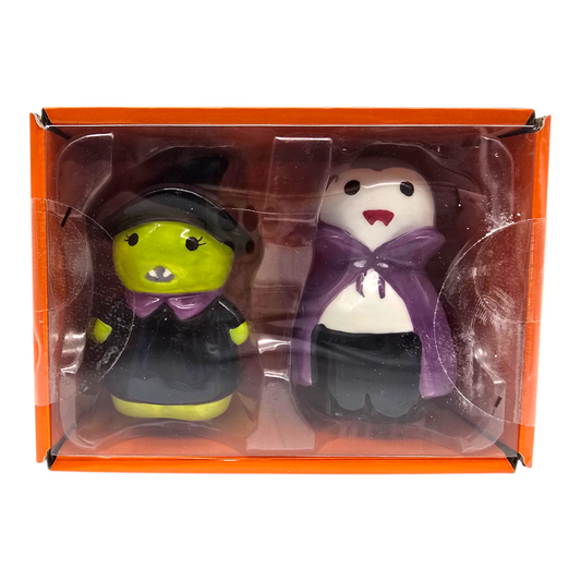 Set Salero y Pimentero Halloween Bruja y Vampiro