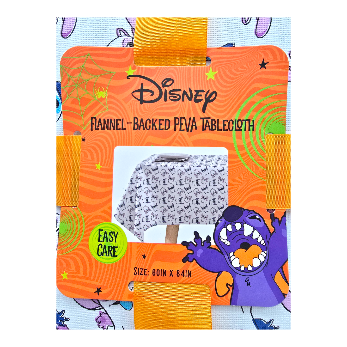 Mantel para mesa Plastificado Y con fieltro Stitch Halloween 1.52x2.13 mts