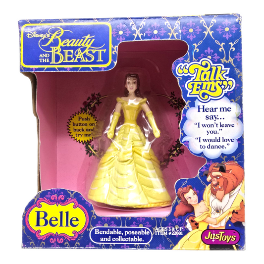 Talkems Bella y Bestia Figura posable vintage (seguramente necesita batería, tiene muchos años)