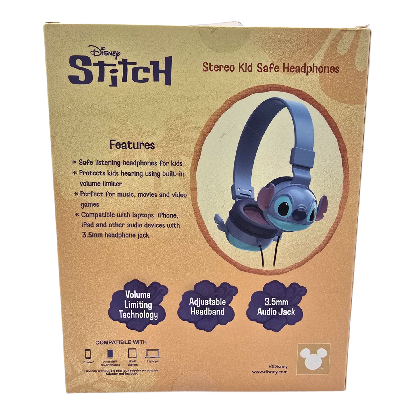 Audífonos alámbricos ajustables Stitch