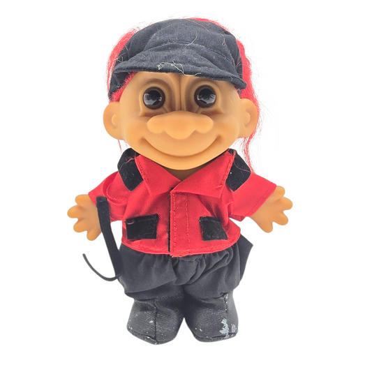 Troll Vintage Russ 11 cms años 90s Rojo Jinete ecuestre