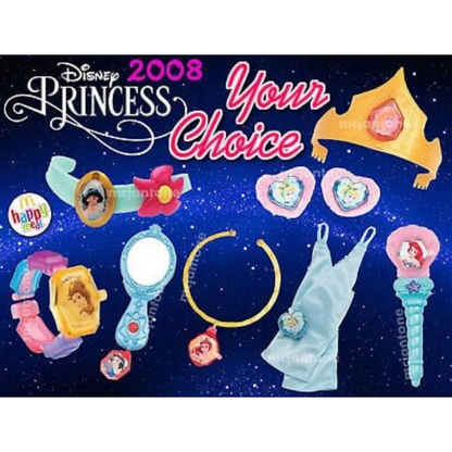 McDonald's Happy Meal Disney Princess disfraces y Accesorios año 2008