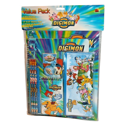 Set de Papelería vintage Digimon año 2000s 11 piezas