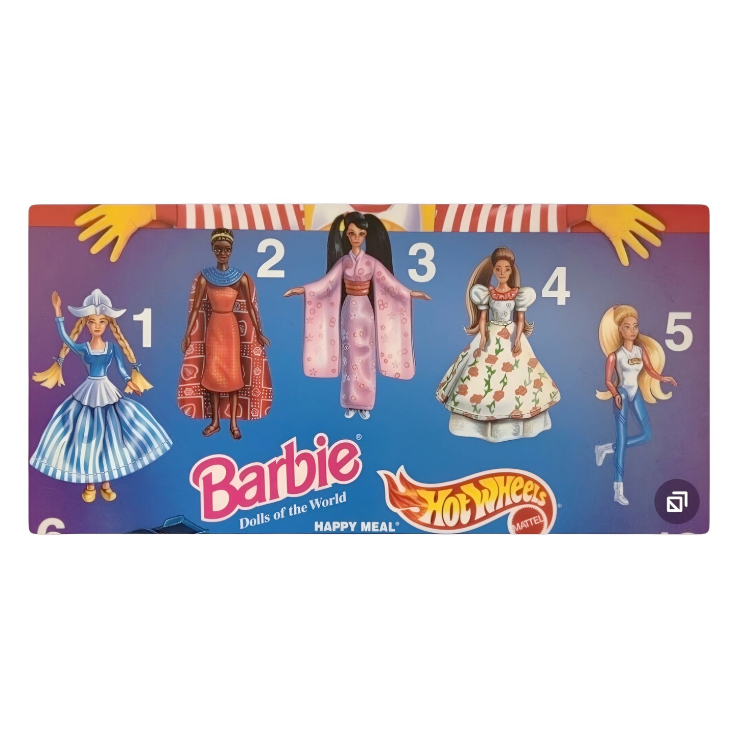 McDonald's Happy Meal Barbie año 1996 Dolls of the World