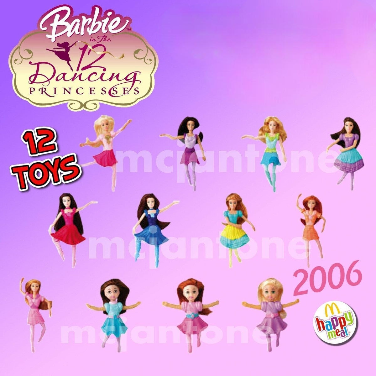 McDonald's Happy Meal Barbie año 2006 12 Dancing Princesses