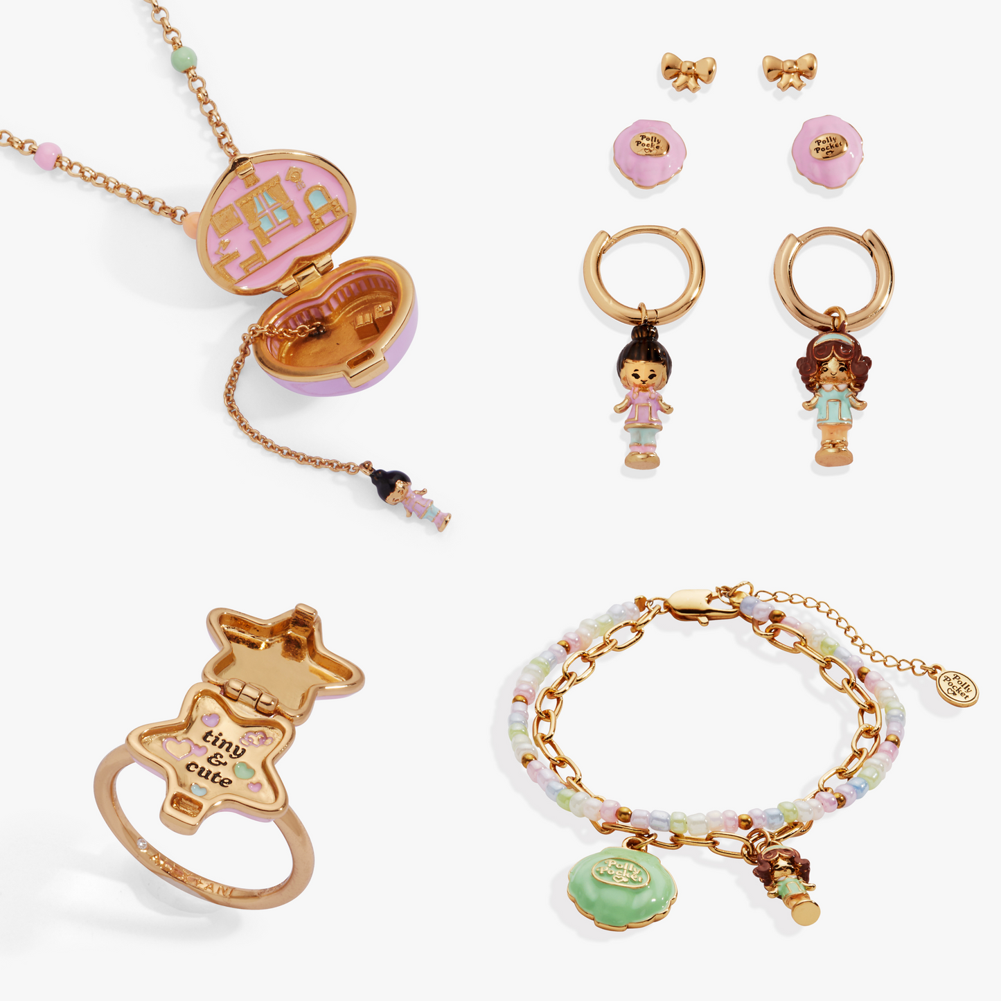 ⚠️PREVENTA IMPORTACIÓN Set Bundle Polly Pocket™ Pool Party Alex+Ani ORIGINAL Joyeria Original Licencia Mattel Se enviará alrededor de 15 días después de su compra