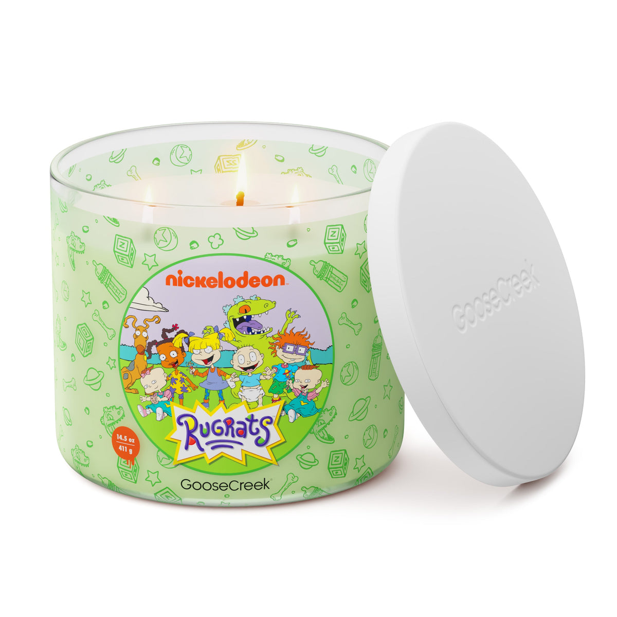 Rugrats Nickelodeon 3-Wick Candle - vela prendida