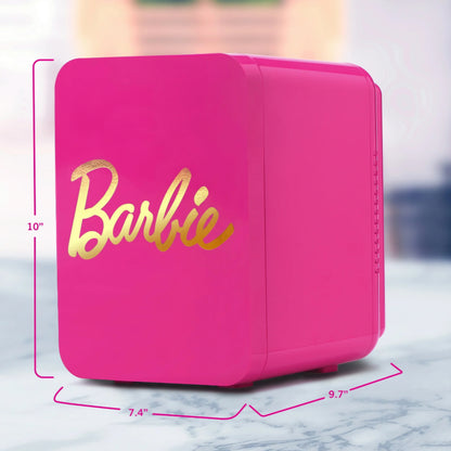 Mini refrigerador portátil Barbie Frigobar para 6 latas 4 lts 25x18.8x24.6 cms aprox