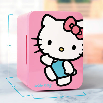 Mini refrigerador portátil Hello Kitty Frigobar para 6 latas 4 lts 25x18.8x24.6 cms aprox