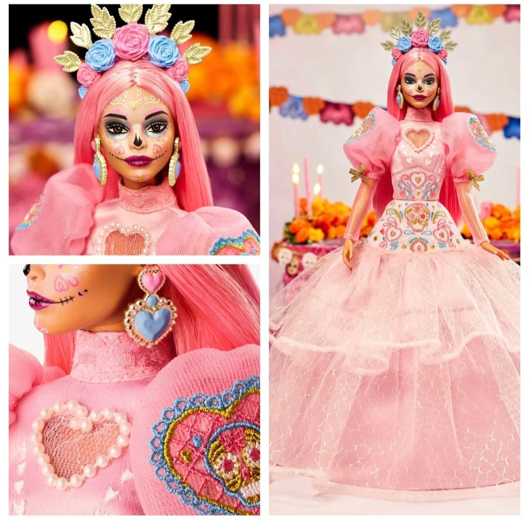 Barbie Dia de Muertos Pink Magnolia