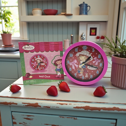 Reloj de pared Rosita Fresita Vintage 15 cms aprox. Funcionan con batería