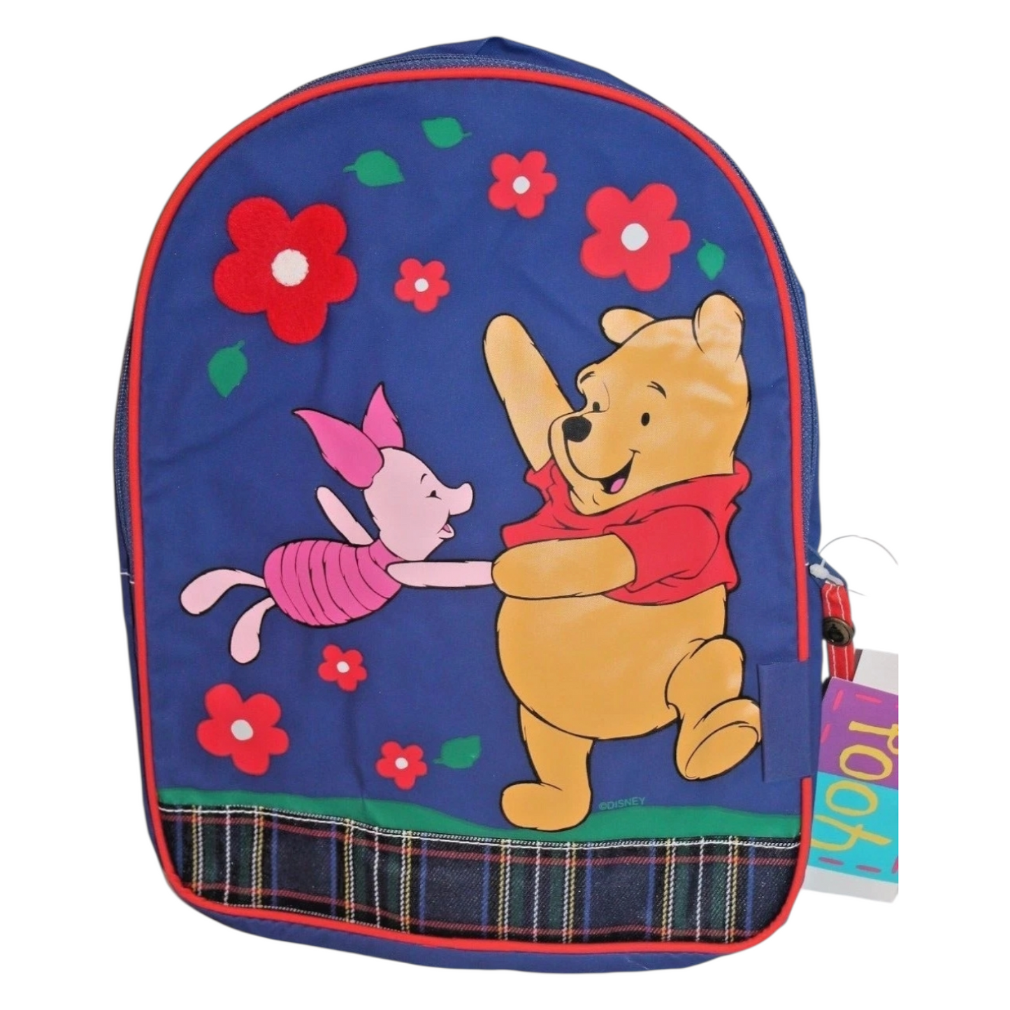 Mochila vintage Pooh azul 33x22 cms aprox