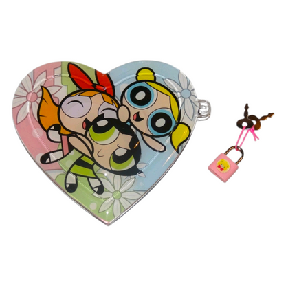 Diario vintage con candado Chicas super poderosas Powerpuff Girls Acrilico