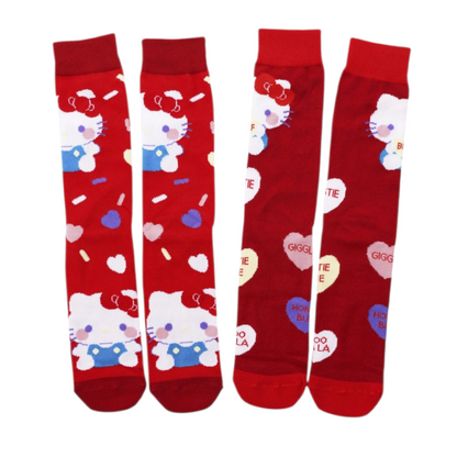 Hello Kitty x Sweethearts par de calcetas largas Adulto Unitalla
