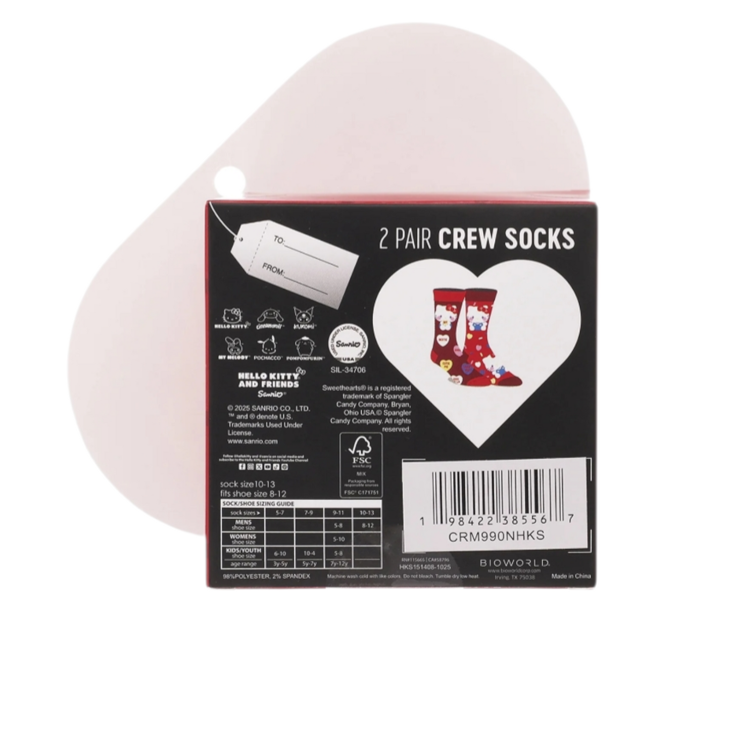 Hello Kitty x Sweethearts par de calcetas largas Adulto Unitalla