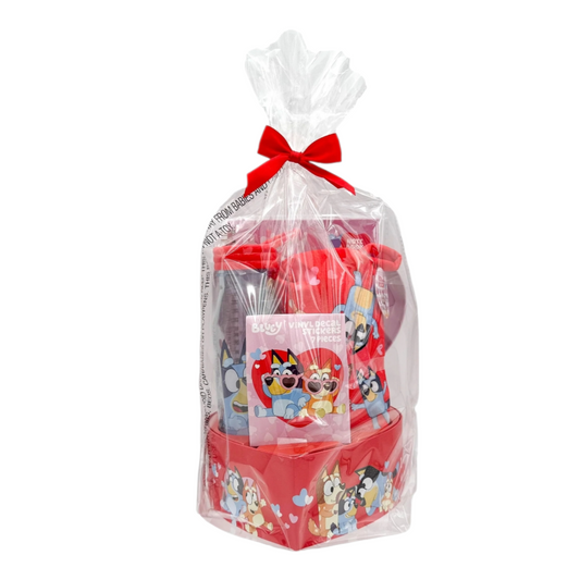 Bluey Giftset con stickers, estuche, libreta, botella y caja decorativa
