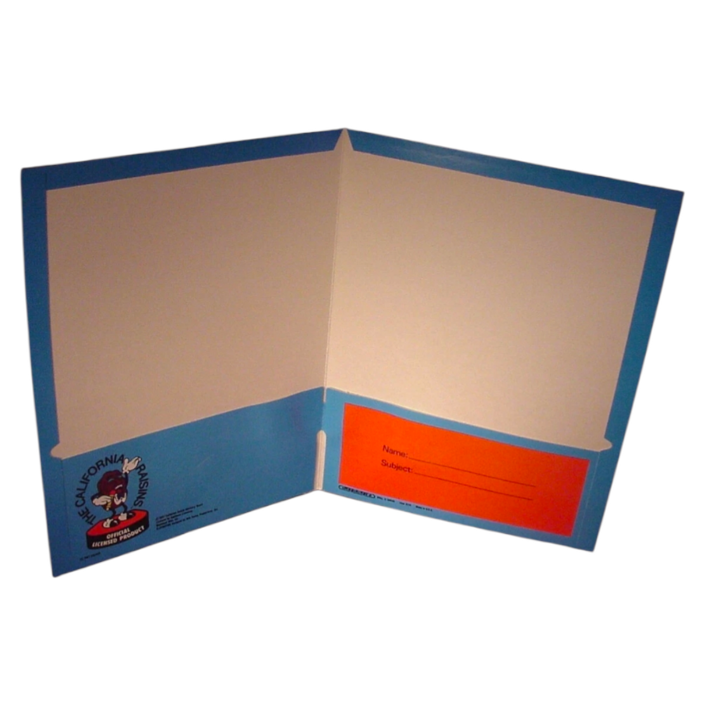 McDonald's Happy Meal Folder Carta carton California Raisins Año 1987