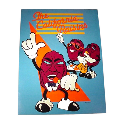 McDonald's Happy Meal Folder Carta carton California Raisins Año 1987