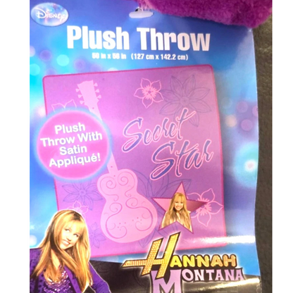 Años 2000s Hannah Montana Vintage Cobija Frazada personal 127x142 cms aprox