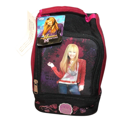 Años 2000s Hannah Montana Vintage Bolso tipo lonchera aislado térmico loneta con cierre cms aprox