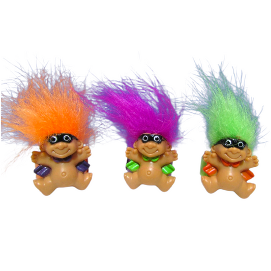 Troll Vintage Russ Anillo de plástico color a elegir (es infantil pero de plástico blando y se puede abrir y ajustar)