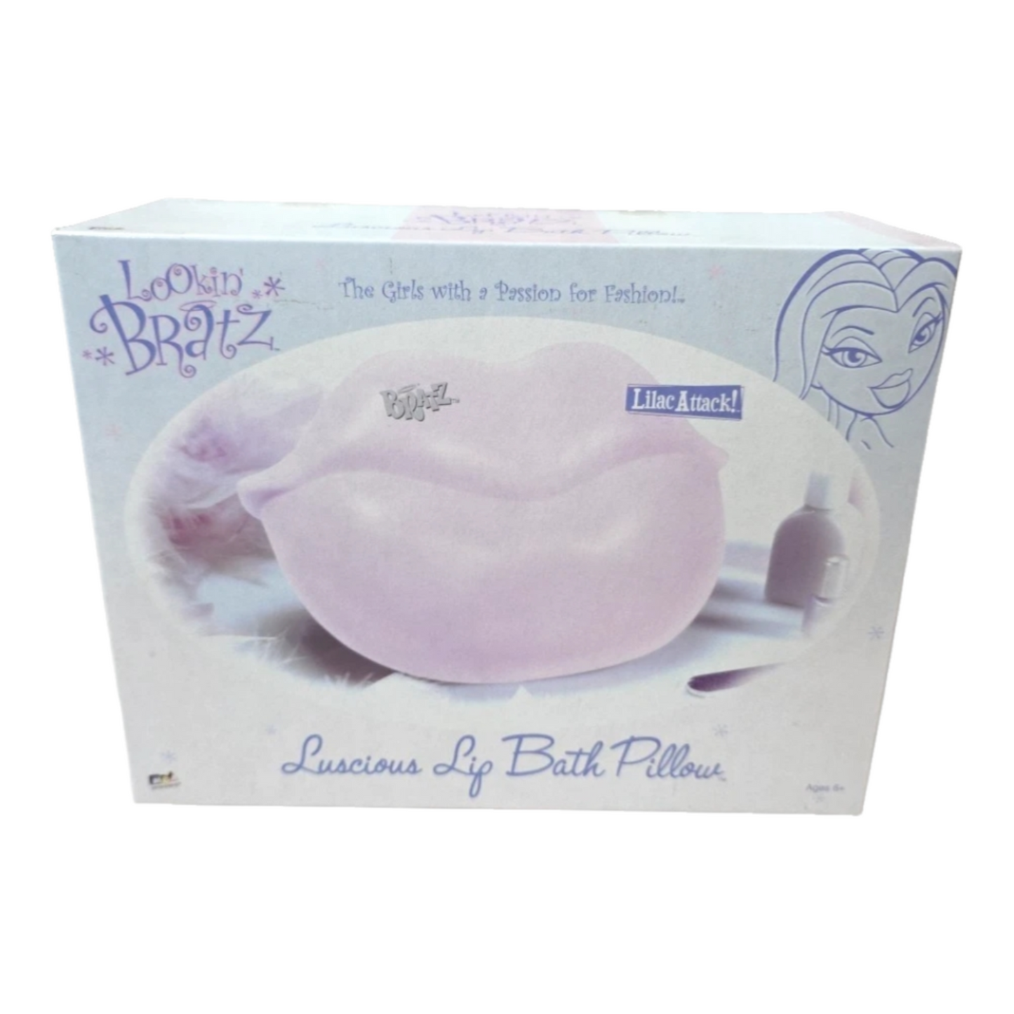 Cojín para baño Luscious Lips Bratz Lilac Attack año 2004 nuevo en caja LOOKING BRATZ MGA ENTERTAINMENT