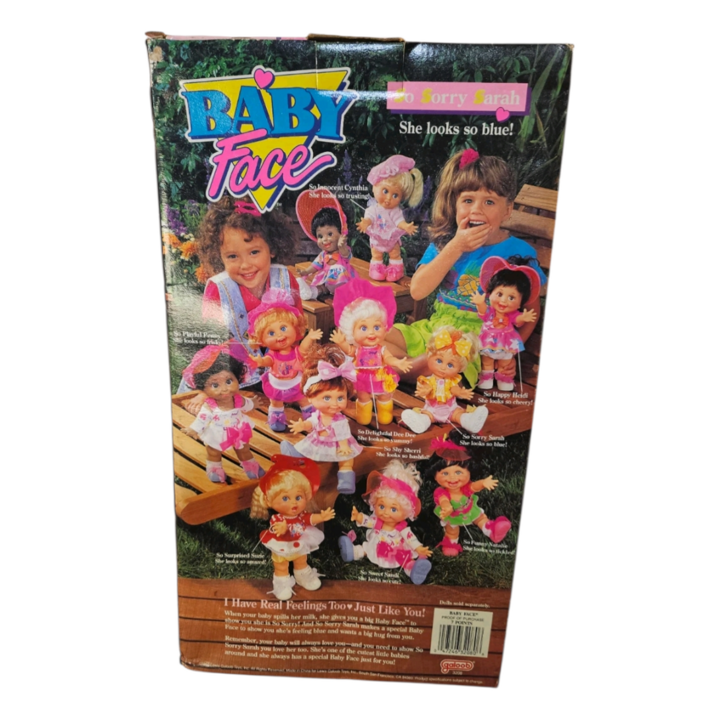 Baby face Galoob Vintage NIB So sorry Sarah