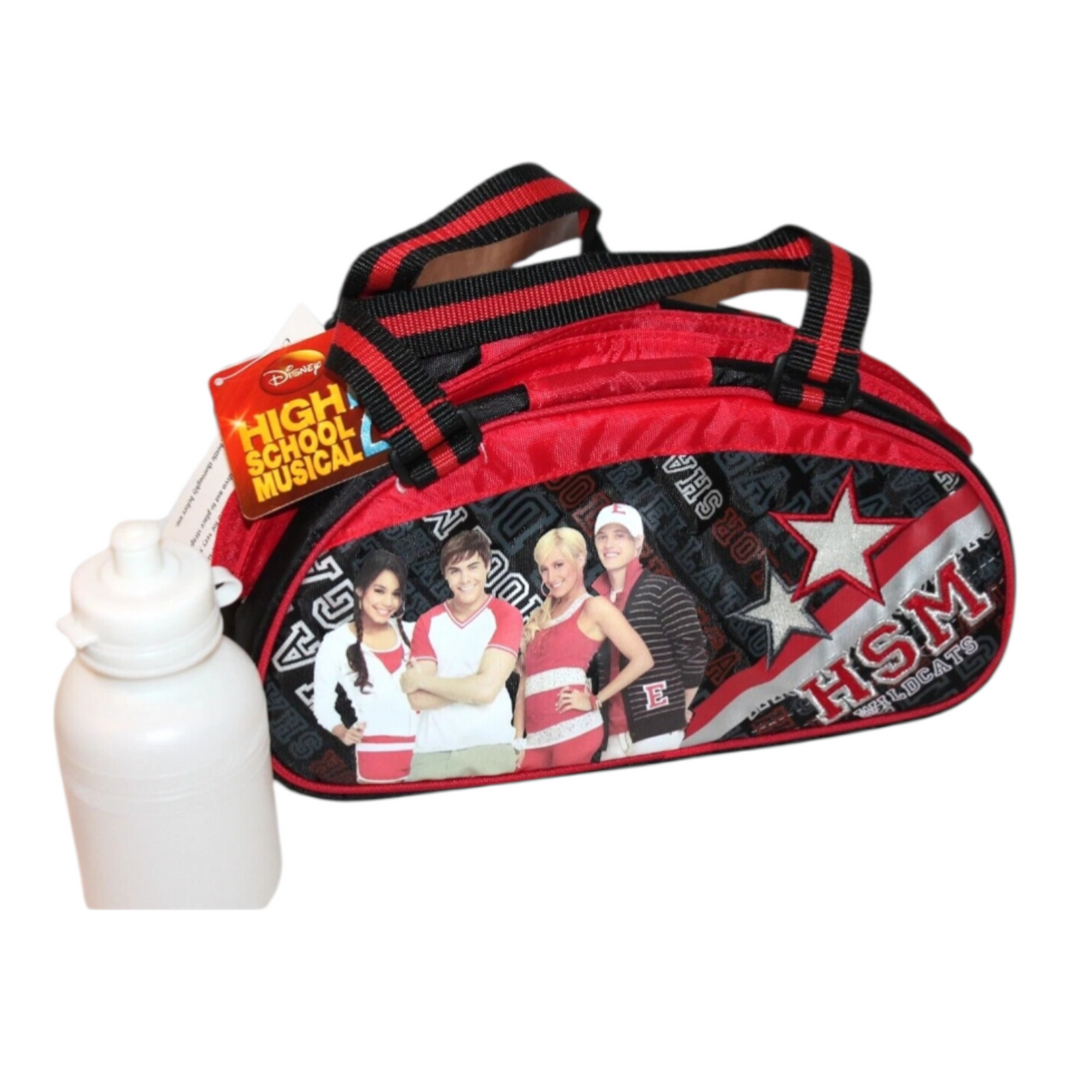 High school musical Vintage años 2000s lonchera/hielera térmica roja con termo genérico 30x17 cms aprox