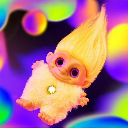 HAPPY HAUL Good Luck Trolls Vinyl Peluche Clip-on Sorpresa Blind Box 13 cms aprox