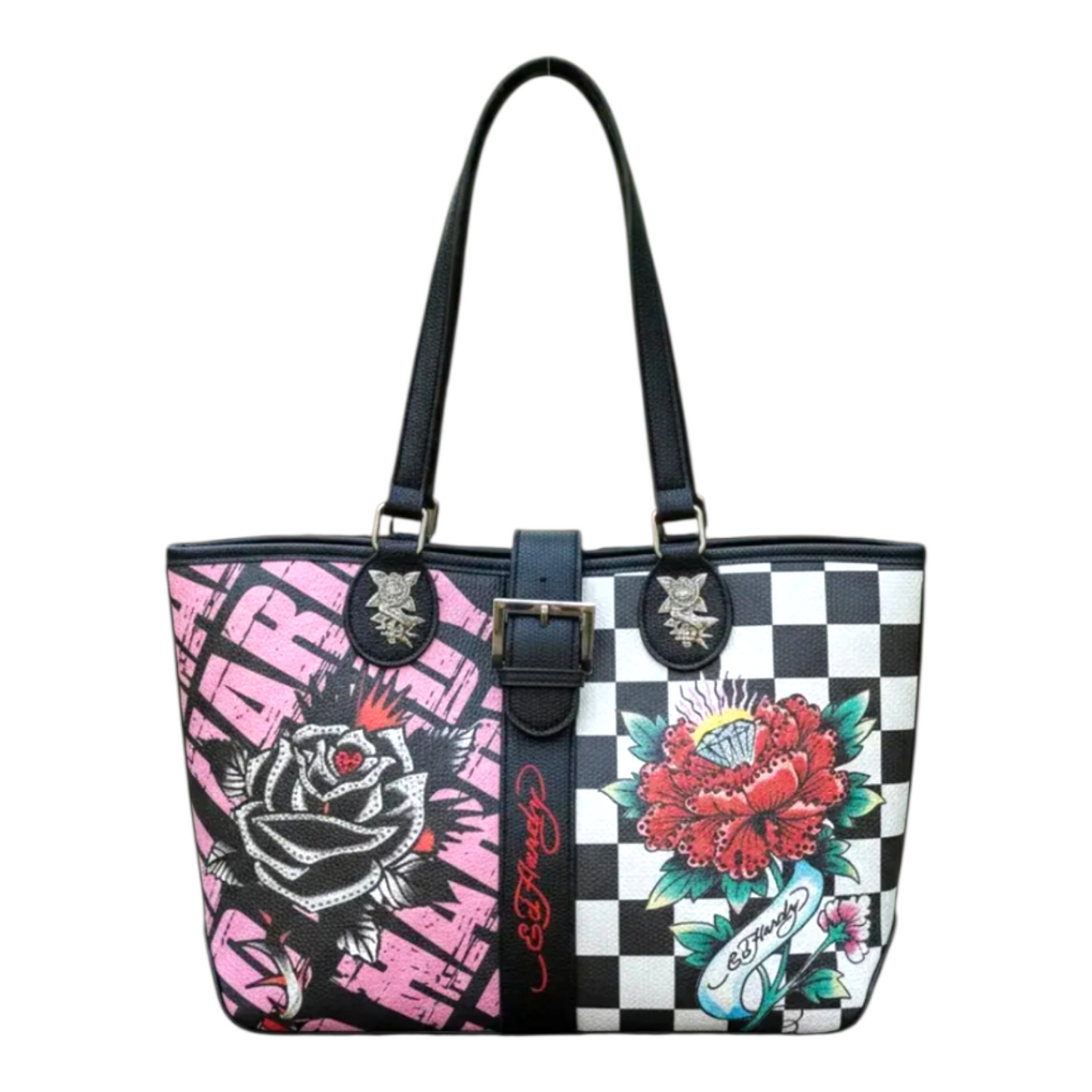 Bolso Ed Hardy checkers  41x24cm aprox