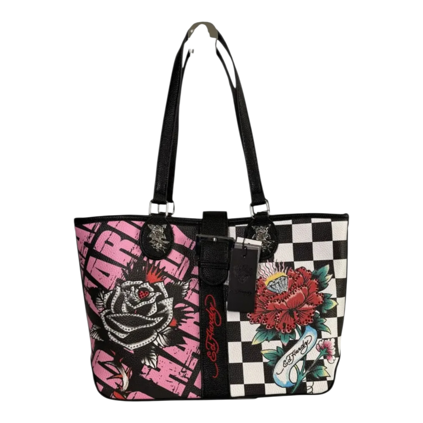 Bolso Ed Hardy checkers  41x24cm aprox