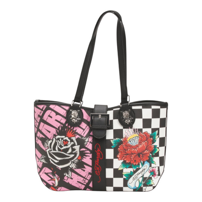 Bolso Ed Hardy checkers  41x24cm aprox