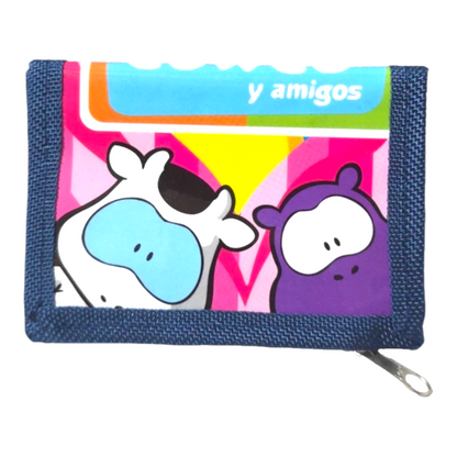 Cowco vintage cartera monedero azul marino